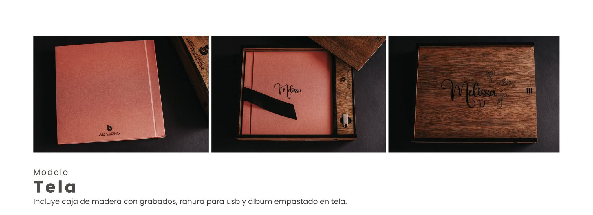 Álbum tela con Madera